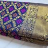 Saree Banarasi Art Silk de seda modelo Indigo Gold Meenakari Imperial