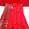 Vestuário completo de noiva indiana luxo Lehenga Choli Dupatta Gold Shakti