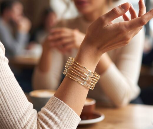 pulseira Saada dourada indiana, 2 peças, minimalista com strass, casual ou festa