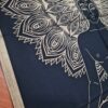 Painel de tecido decorativo Gold Black estampa de Buda 100cm