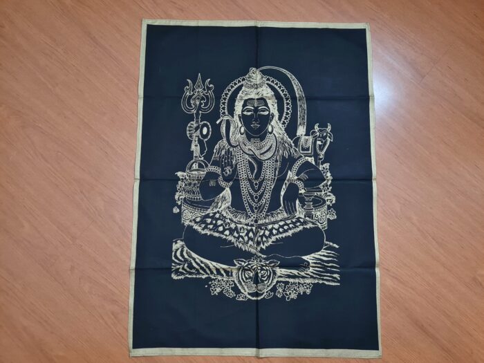 Panô indiano decorativo Coleção Gold Black com Lord Shiva 100cm