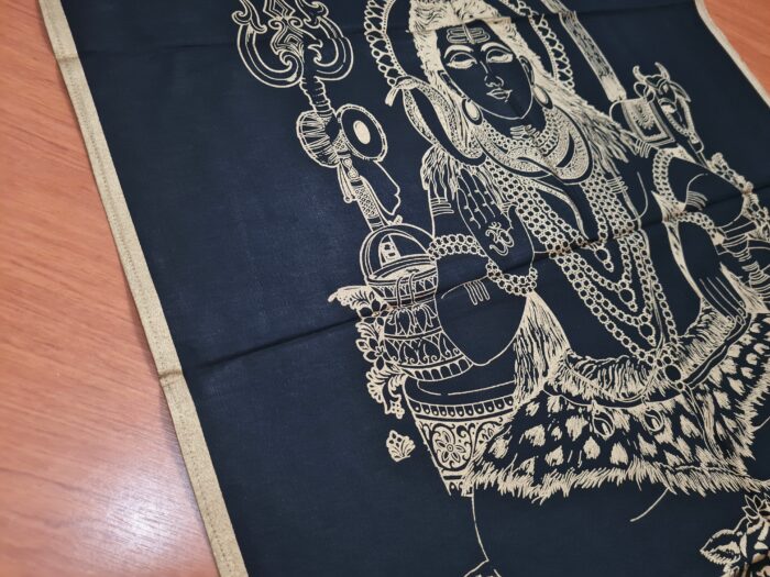 Panô indiano decorativo Coleção Gold Black com Lord Shiva 100cm