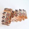 Conjunto Mayura com 2 pulseiras indianas de metais design de pavões