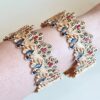 Conjunto Mayura com 2 pulseiras indianas de metais design de pavões