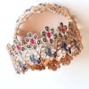 Conjunto Mayura com 2 pulseiras indianas de metais design de pavões