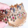 Conjunto Mayura com 2 pulseiras indianas de metais design de pavões