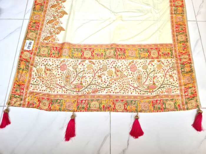 Saree Banarasi Art Silk de seda modelo Royal Mor Haathi