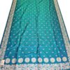 Saree Banarasi Art Silk de seda verde modelo Gold Panna Rani