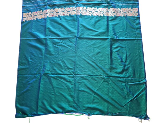 Saree Banarasi Art Silk de seda verde modelo Gold Panna Rani