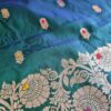 Saree Banarasi Art Silk de seda verde modelo Gold Panna Rani