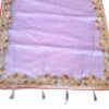 Saree luxuoso de Organza de seda lilás modelo Lavanya Mayuri