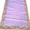 Saree luxuoso de Organza de seda lilás modelo Lavanya Mayuri