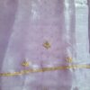 Saree luxuoso de Organza de seda lilás modelo Lavanya Mayuri