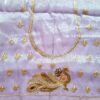Saree luxuoso de Organza de seda lilás modelo Lavanya Mayuri