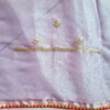 Saree luxuoso de Organza de seda lilás modelo Lavanya Mayuri