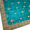 Saree luxuoso de crepe de seda verde modelo Harita Aishwarya