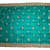 Saree luxuoso de crepe de seda verde modelo Harita Aishwarya