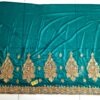 Saree luxuoso de crepe de seda verde modelo Harita Aishwarya