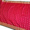 Saree Banarasi Art Silk de seda modelo Gold Nandini vermelho e verde