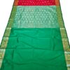 Saree Banarasi Art Silk de seda modelo Gold Nandini vermelho e verde