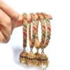 20260514_122822 Conjunto de 4 Bangles indianas design Jhumka com pedrarias Radharani
