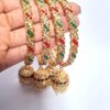 20260514_122846 Conjunto de 4 Bangles indianas design Jhumka com pedrarias Radharani