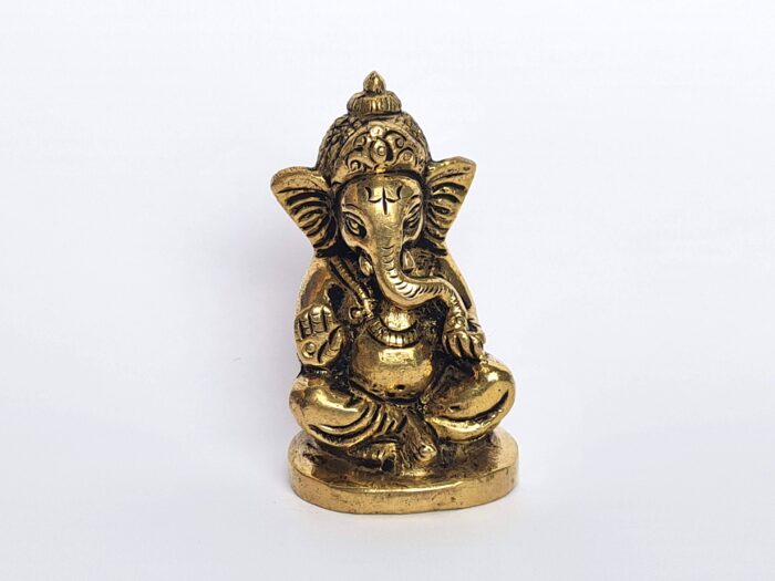 Estátua pequena do Deus Ganesha Mukut-Raja (O Pequeno Rei Divino)