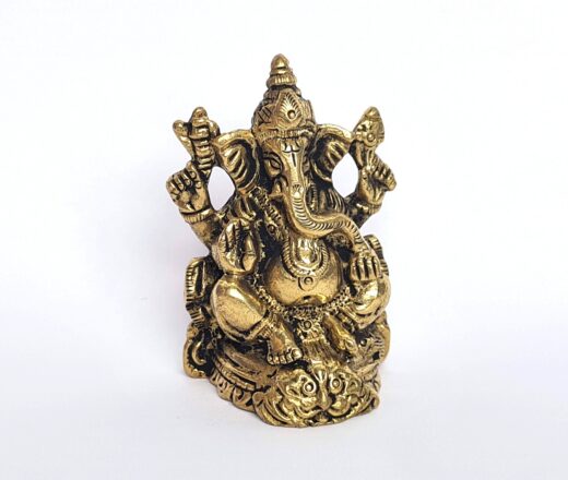 Estátua pequena do Deus Ganesha Chaturbhuja Vaibhav (O Majestoso)
