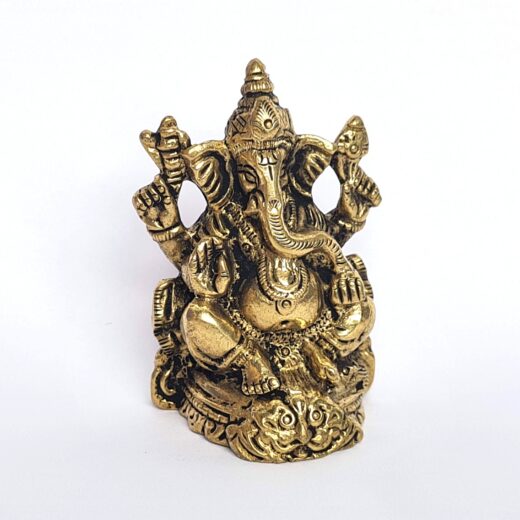 Estátua pequena do Deus Ganesha Chaturbhuja Vaibhav (O Majestoso)