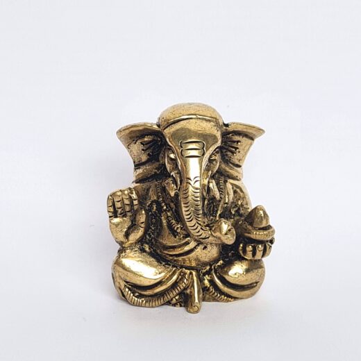 Estátua pequena de Deus Ganesha em metal (Vighnaharta): O removedor de obstáculos.