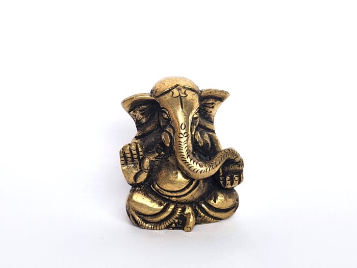 Estátua Mini do Deus Ganesha Shanti-Trishula (O Pacificador)