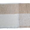 Pashimina indiana de cashmere estampa paisleys tons de nude adamascada