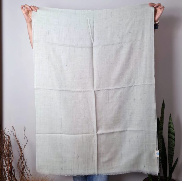Pashimina indiana de cashmere estampa verde menta claro mesclada