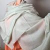 Pashimina indiana de cashmere estampa verde menta claro mesclada