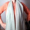 Pashimina indiana de cashmere estampa verde menta claro mesclada