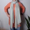 Pashimina indiana de cashmere estampa verde menta claro mesclada